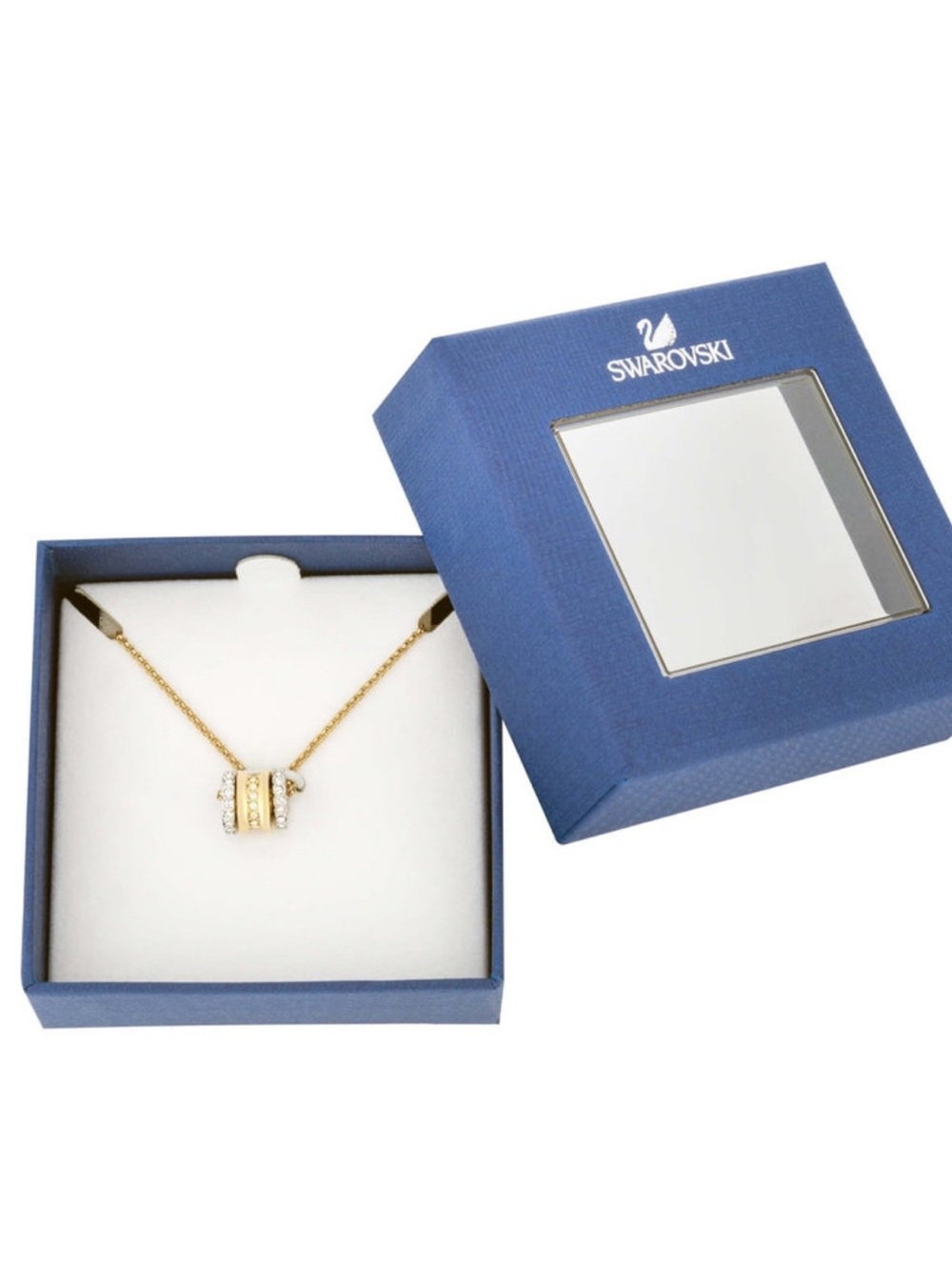 Swarovski Coran Crystal Mixed Metal Necklace Gold Rhodium Plated40cm 5111960 new